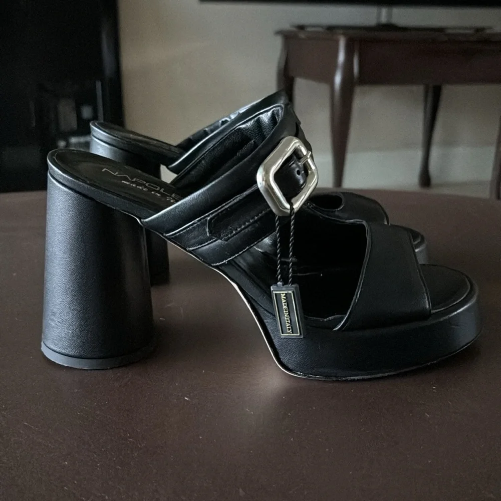 Napoleoni Made in Italy Black Circular Heel - Picture 6 of 9